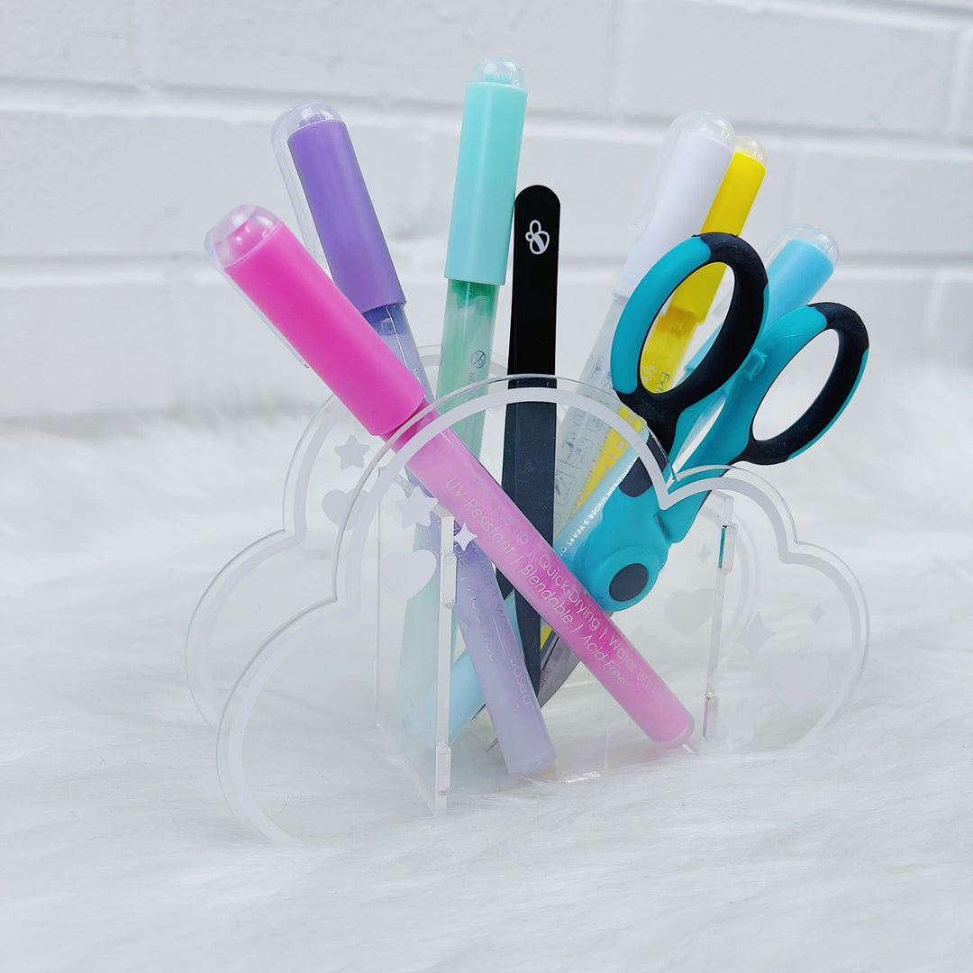 Acrylic Cloud Desk Pen Holder