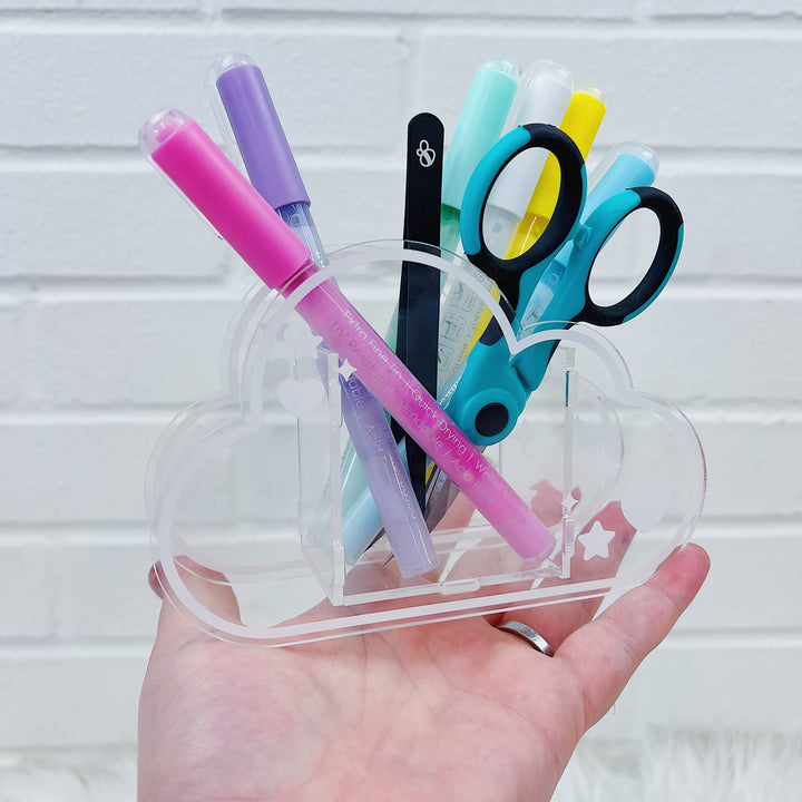 Acrylic Cloud Desk Pen Holder