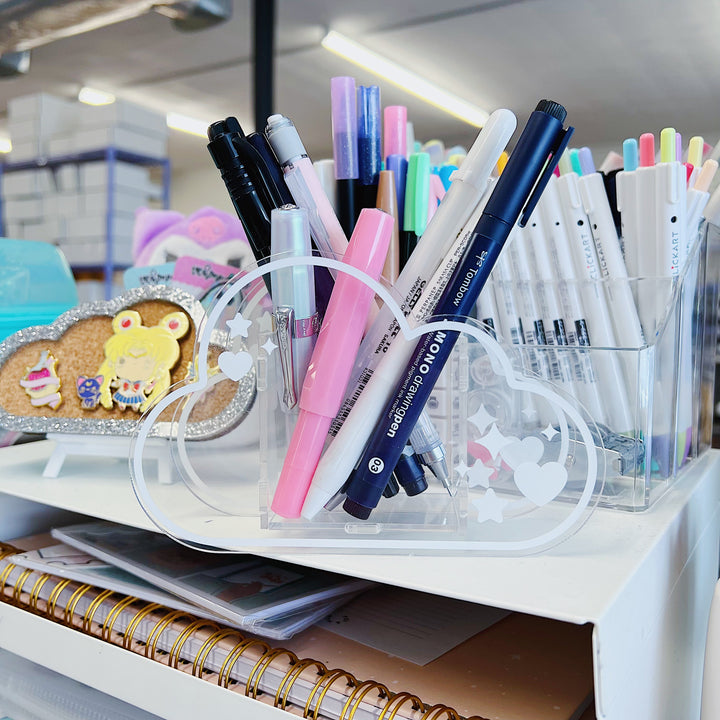 Acrylic Cloud Desk Pen Holder