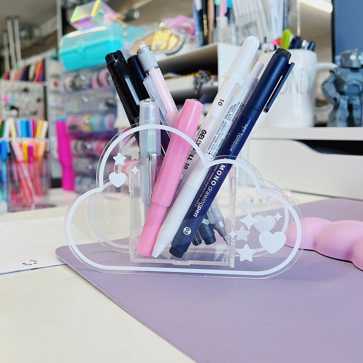 Acrylic Cloud Desk Pen Holder