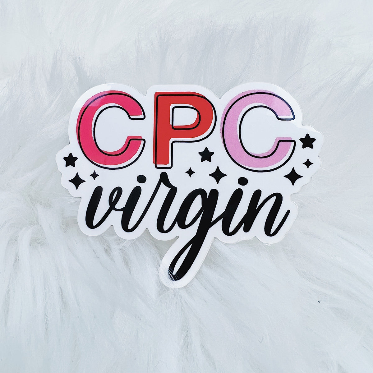 Pegatina de vinilo virgen CPC troquelada