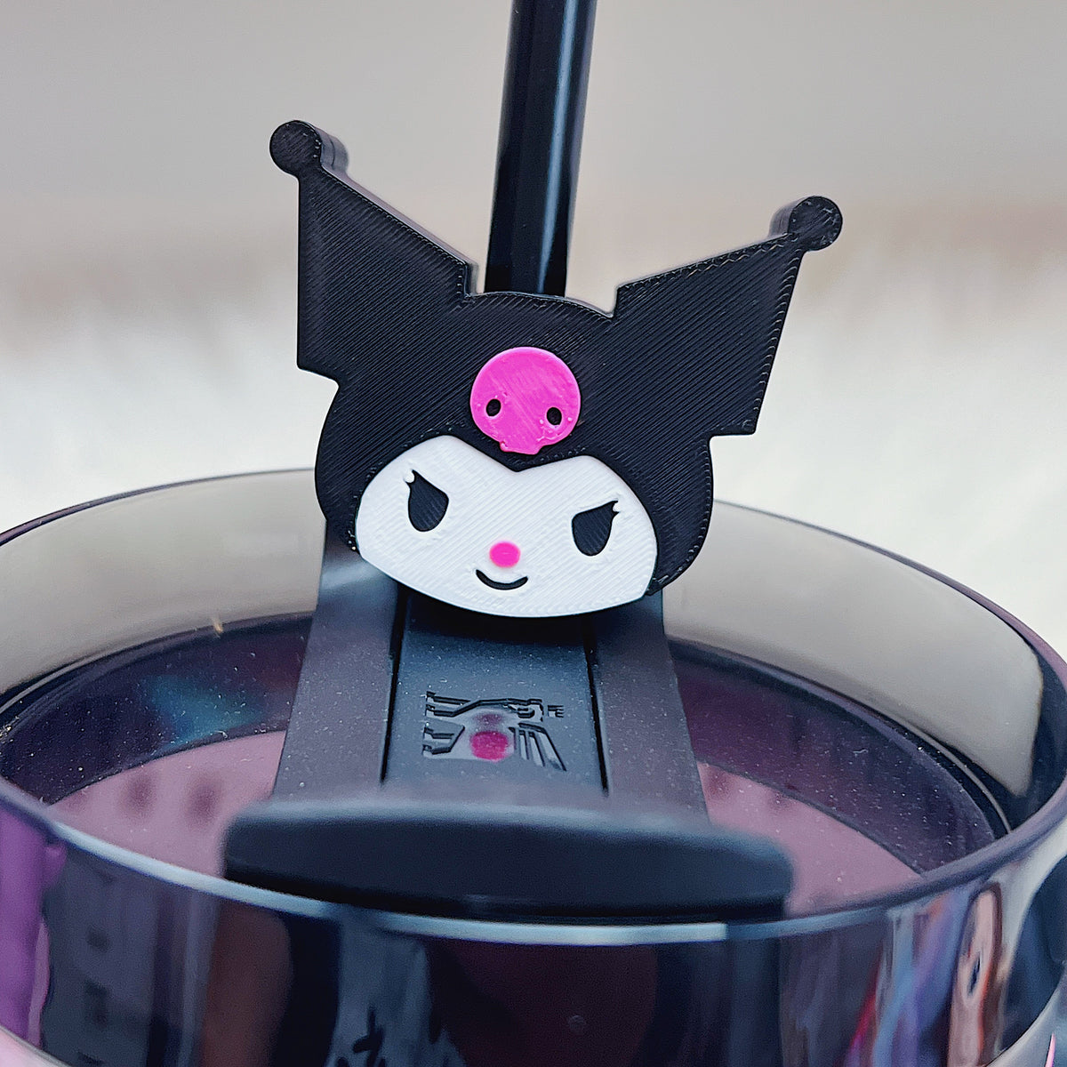 Kuromi Straw Buddy | 3D Printed Straw Topper