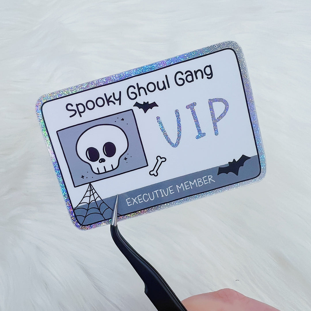 Spooky Ghoul Gang Vinyl Sticker Die Cut | Glitter Holographic Foiled | Choose Your Color