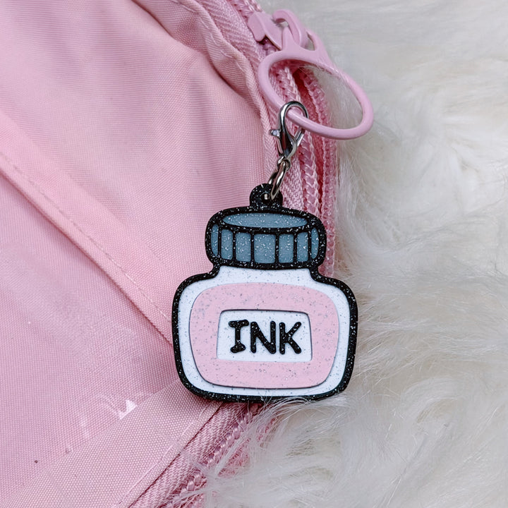 Fountain Pen Ink Jar Journal &amp; Planner Charm Accessory | Stationery Gift for Pen Lovers | Choose Your Ink Color!