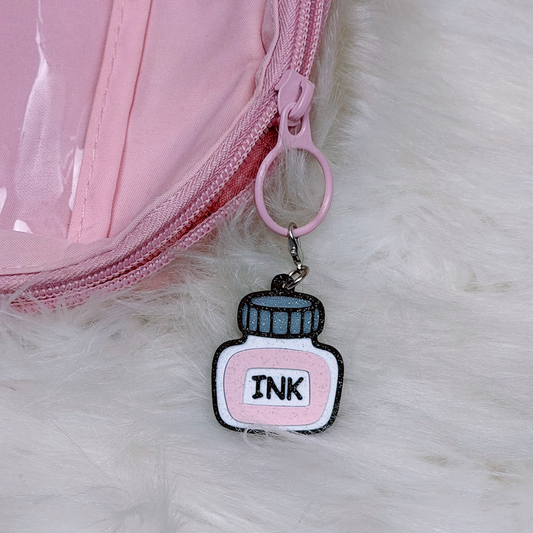 Fountain Pen Ink Jar Journal &amp; Planner Charm Accessory | Stationery Gift for Pen Lovers | Choose Your Ink Color!