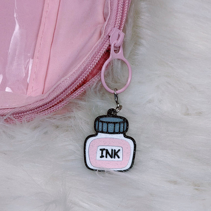 Fountain Pen Ink Jar Journal &amp; Planner Charm Accessory | Stationery Gift for Pen Lovers | Choose Your Ink Color!