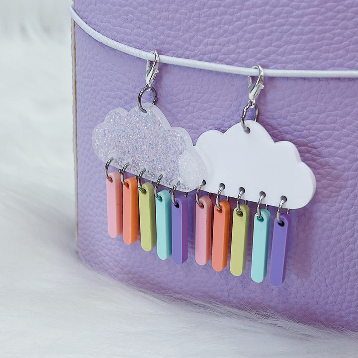 Rainbow Cloud Dangle Acrylic Charm | Choose Your Color!