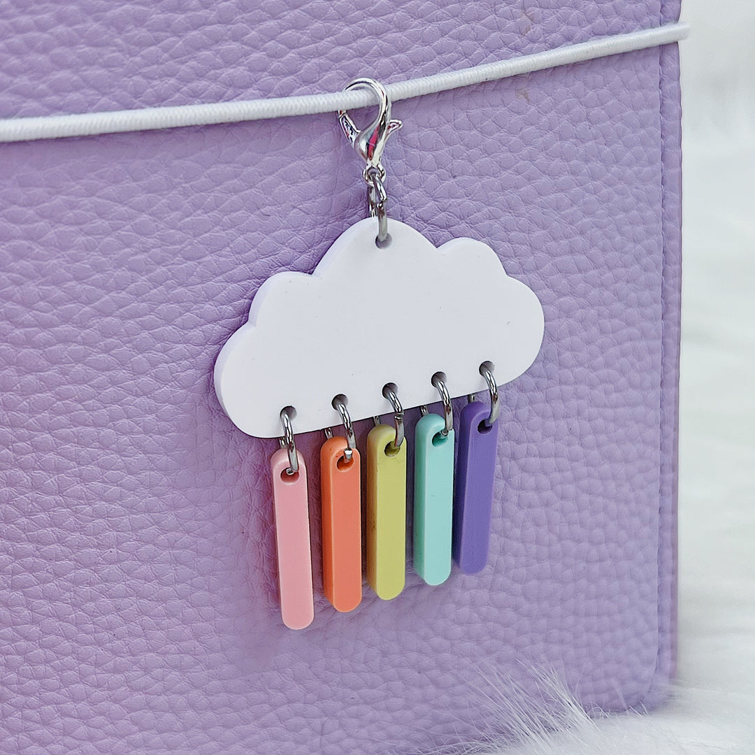 Rainbow Cloud Dangle Acrylic Charm | Choose Your Color!