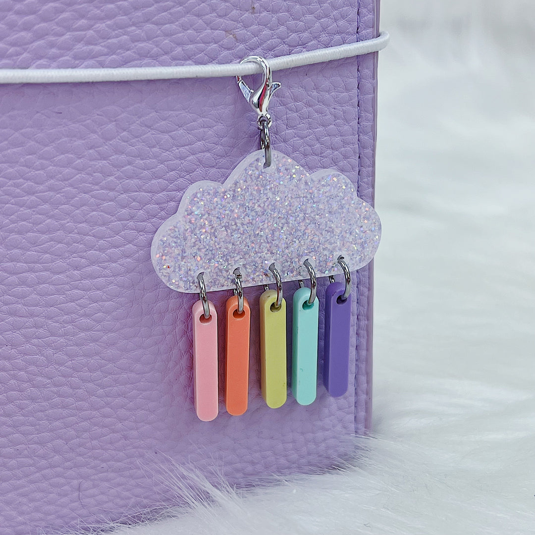 Rainbow Cloud Dangle Acrylic Charm | Choose Your Color!