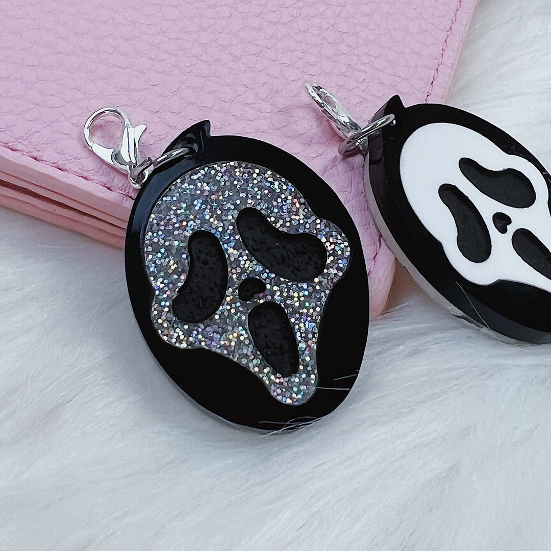 Ghostieface Black Acrylic Charm | Choose Your Color!