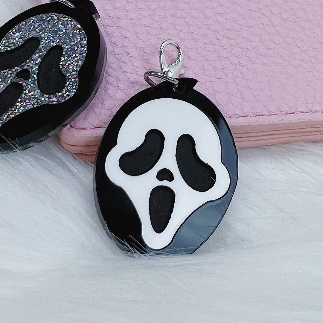 Ghostieface Black Acrylic Charm | Choose Your Color!