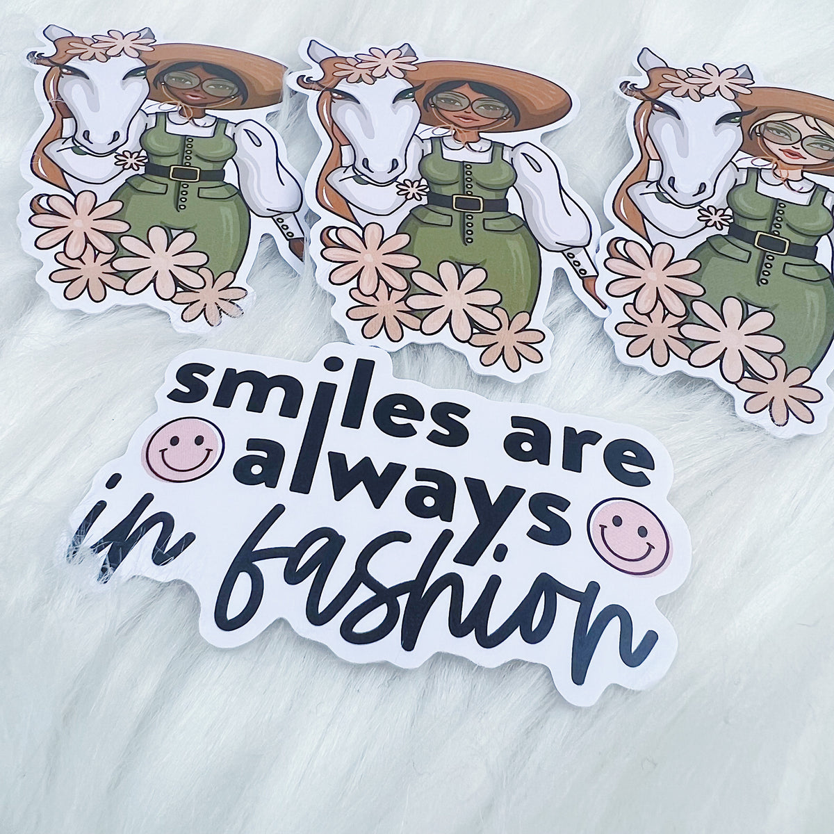 Summer Sophisticate Sticker Vinyl Die Cut Pack | ALL Skin Tones Included!
