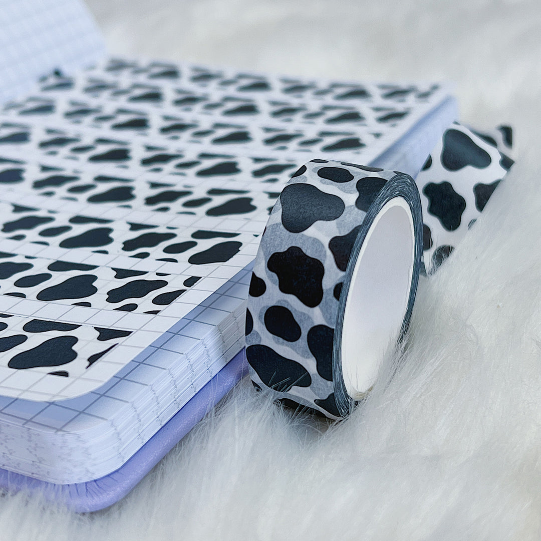 Cow Print Black + White Washi Tape | 15M