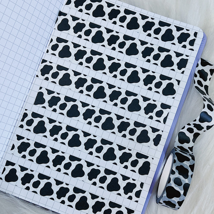 Cow Print Black + White Washi Tape | 15M