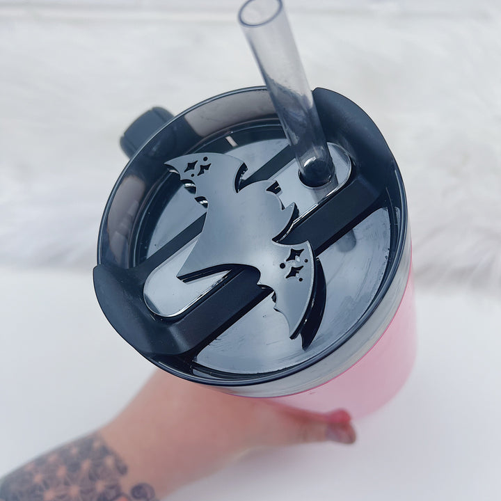 Bat Acrylic Tumbler Topper | Choose your Acrylic Color Customization | 30oz + 40oz Tumbler Tag