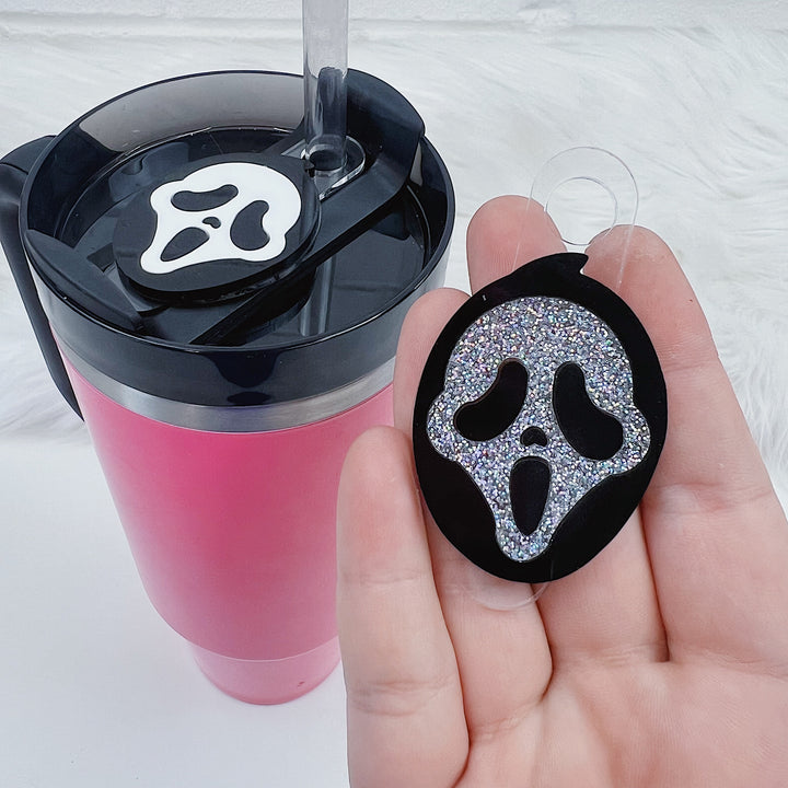 Ghostface Acrylic Tumbler Topper | Choose your Color Option | 30oz + 40oz Tumbler Tag