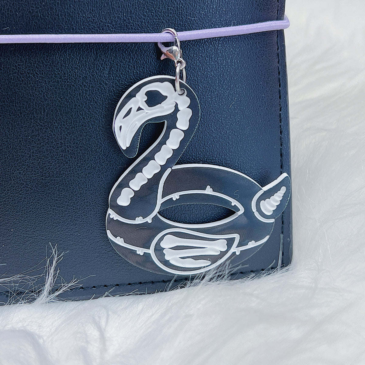 Skele Flamingo Float Acrylic Charm