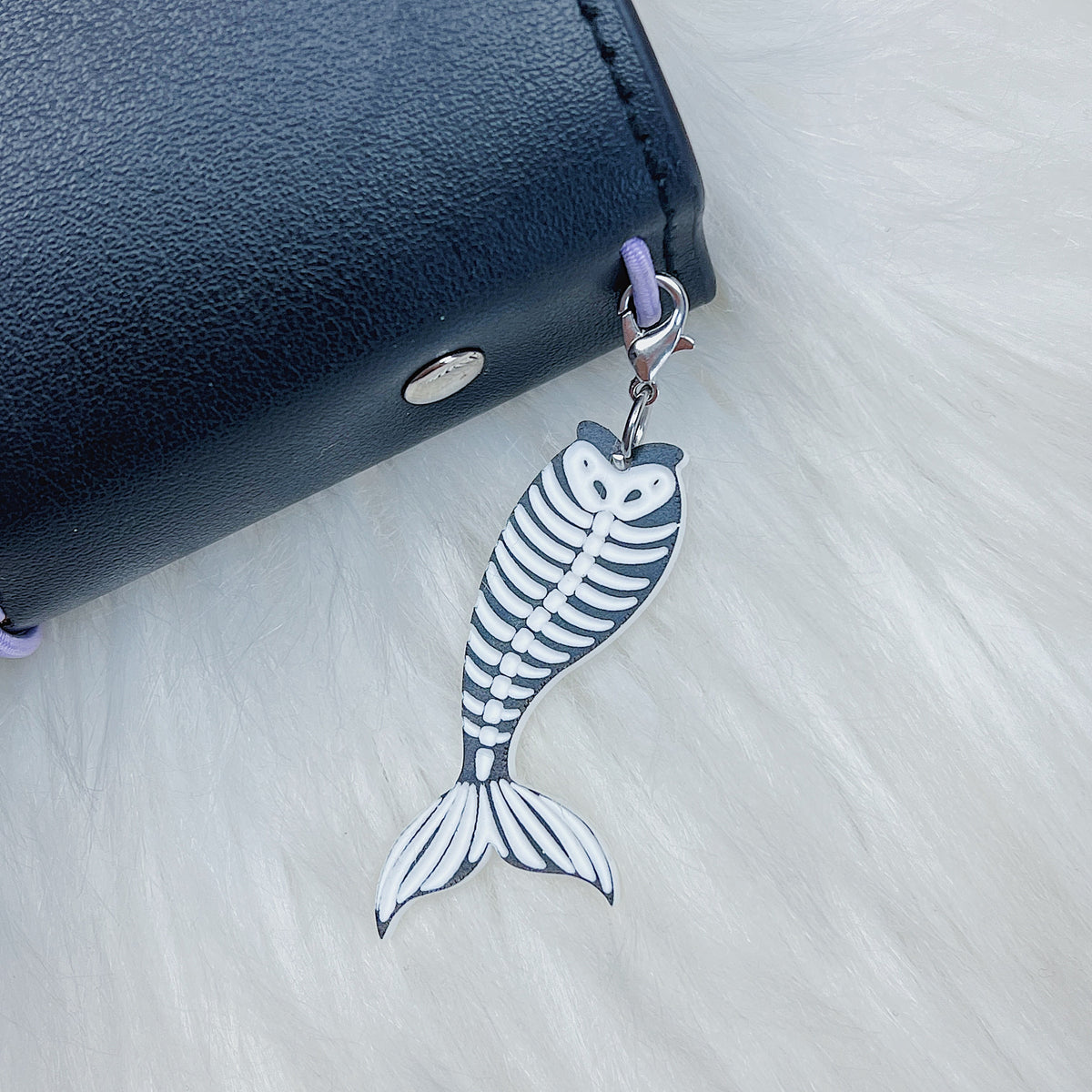 Skele Mermaid Tail Acrylic Charm