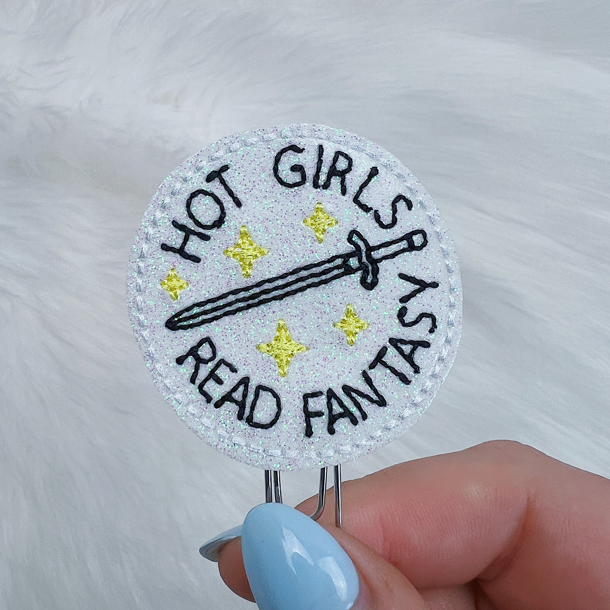 Hot Girls Read Fantasy Feltie Planner Clip