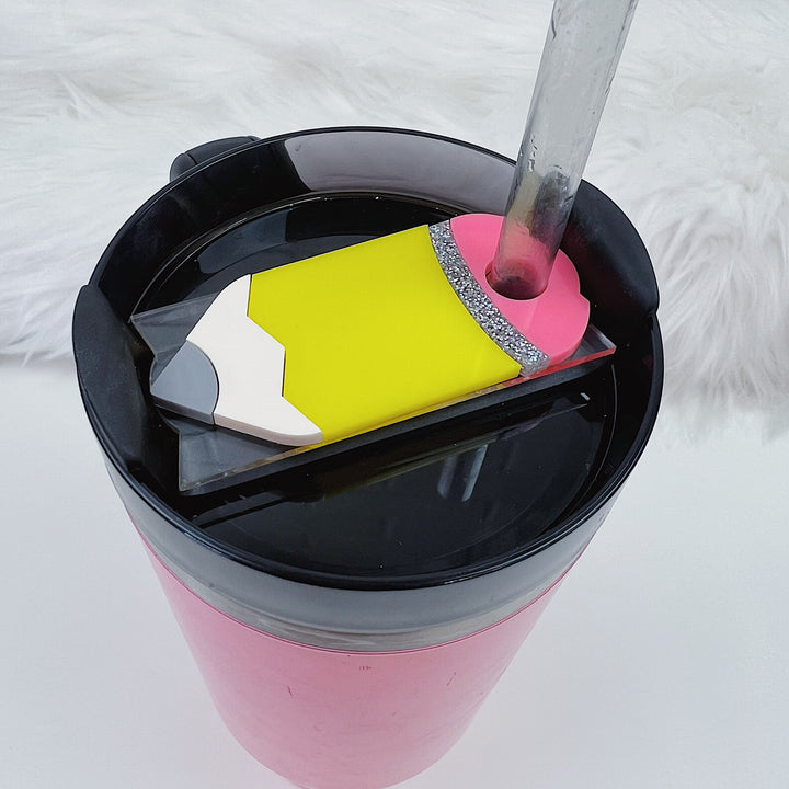 Pencil Acrylic Tumbler Topper | 30oz + 40oz Tumbler Tag