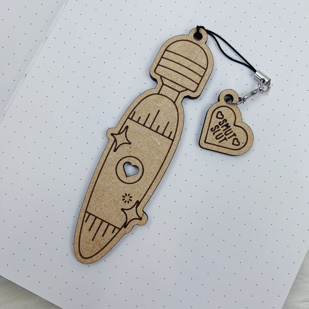 Smutty Wooden Bookmarks | Choose Your Design + Charm