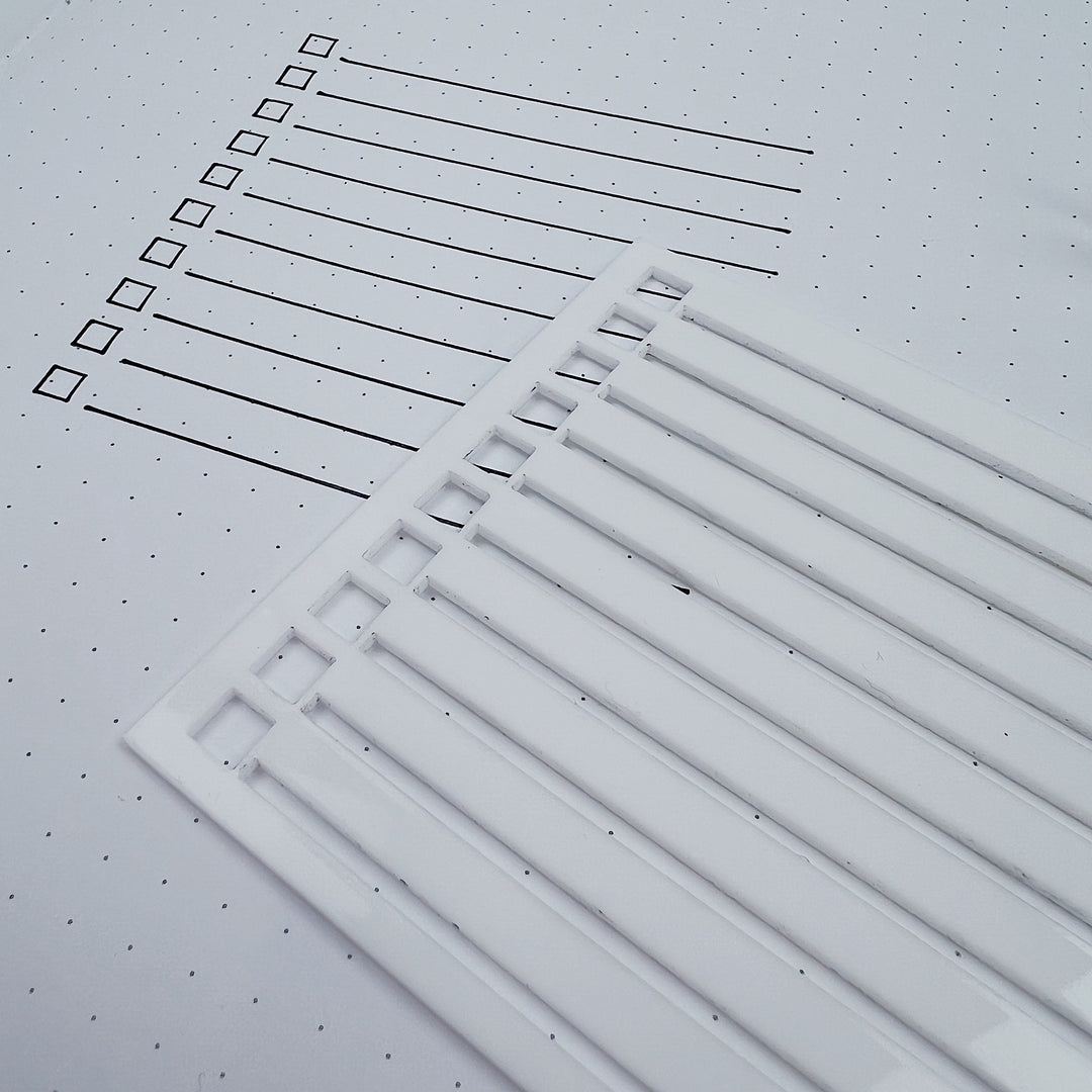 3"x3" Sticky Note Checklist Stencil | White Acrylic