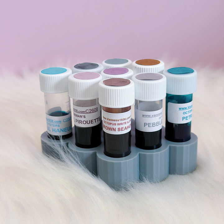 Simple Ink Sample Vial Holder | Fountain Pen Ink Sample Organizer &amp; Display | Choose Your Color!