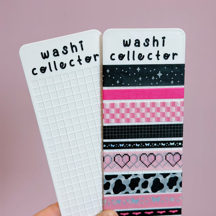 Washi Collector Washi Tape Sample Holder | 3D Printed Flat Washi Storage Card | Washi Sample Holder for Journaling (Copy)