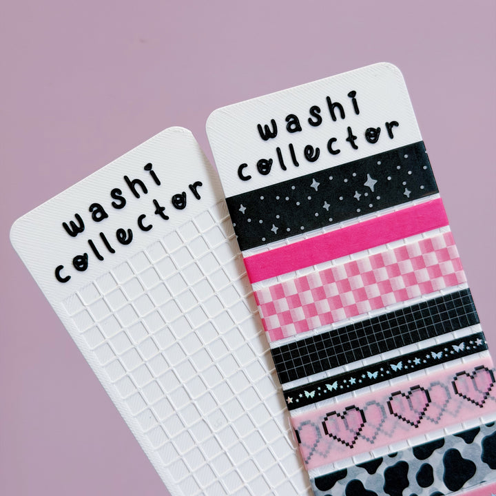 Washi Collector Washi Tape Sample Holder | 3D Printed Flat Washi Storage Card | Washi Sample Holder for Journaling (Copy)