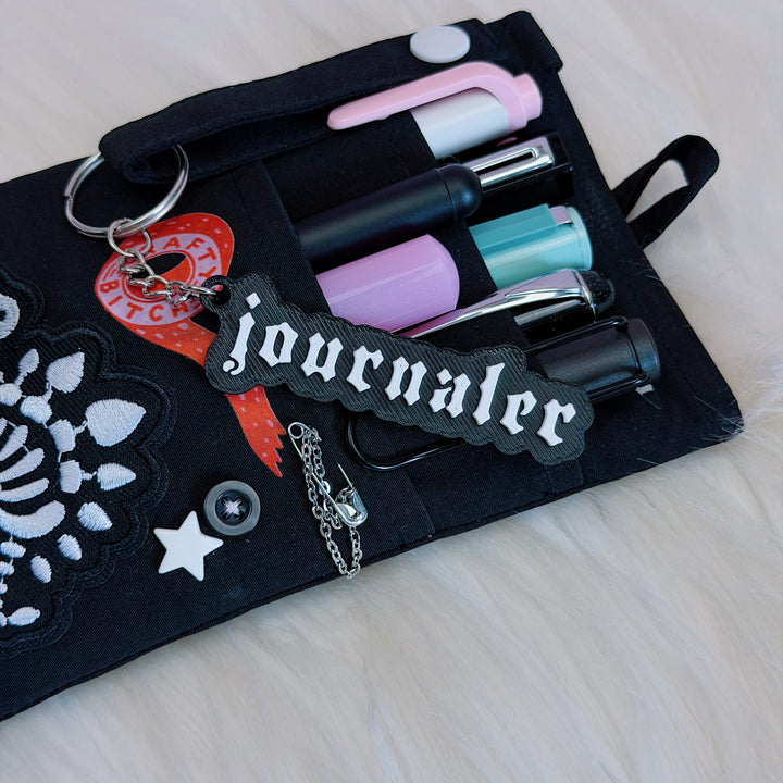 Journaler Keychain | Gothic / Old English Font 3D Printed Bag Charm
