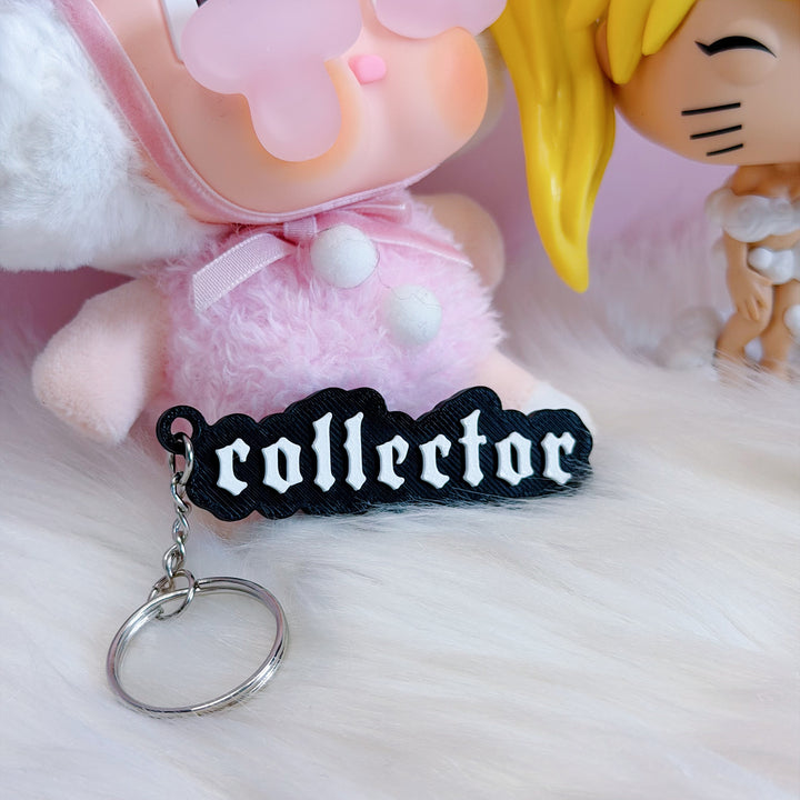 Collector Keychain | Gothic / Old English Font 3D Printed Bag Charm