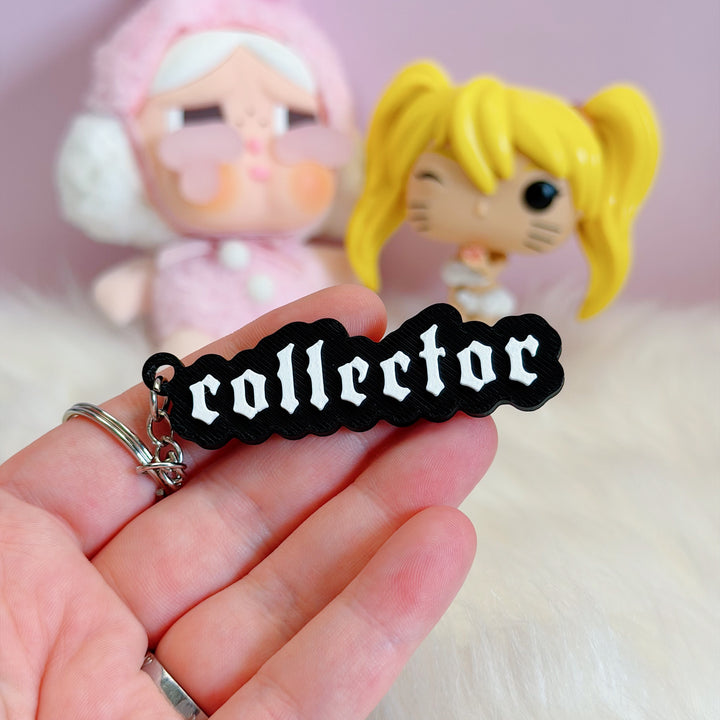 Collector Keychain | Gothic / Old English Font 3D Printed Bag Charm