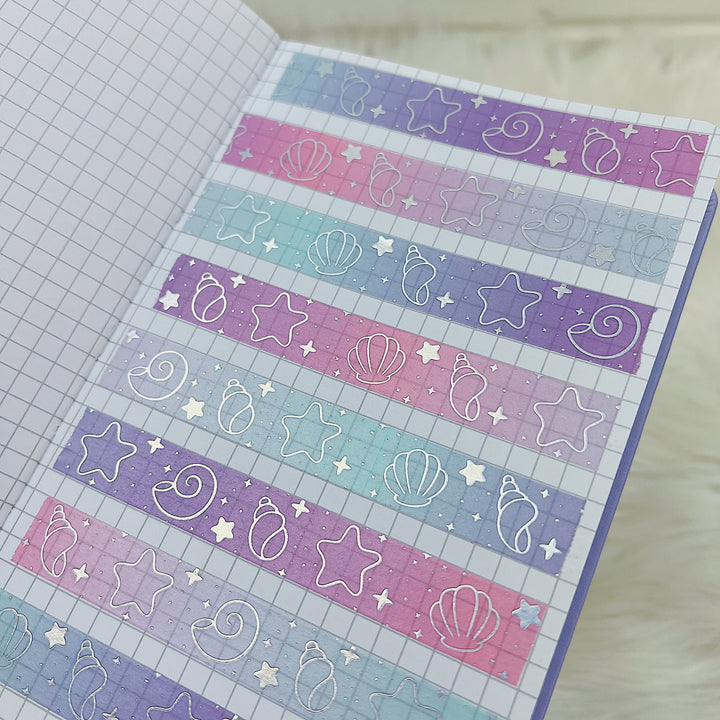 Ombre Seashell Washi Tape | Holographic Foiled | 15MM