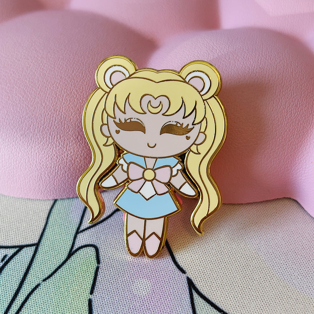 Chibi Enamel Pin Examples Chibi Moon Enamel Pin | Gold Plated – TheHoneyBShop
