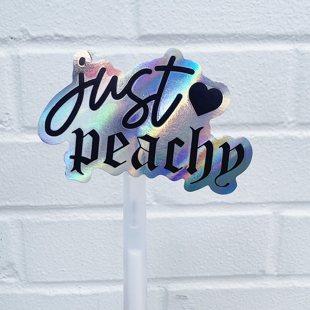 Just Peachy Sticker Vinyl Die Cut Pack | Holographic Foiled | ALL Skin Tones Included!