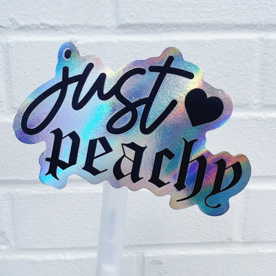Just Peachy Sticker Vinyl Die Cut Pack | Holographic Foiled | ALL Skin Tones Included!