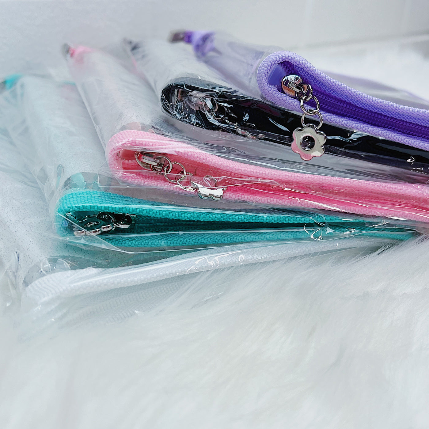 A5 Clear Sparkle Jelly Zipper Planner Binder | Choose your Color! | Planner and Sticker Storage