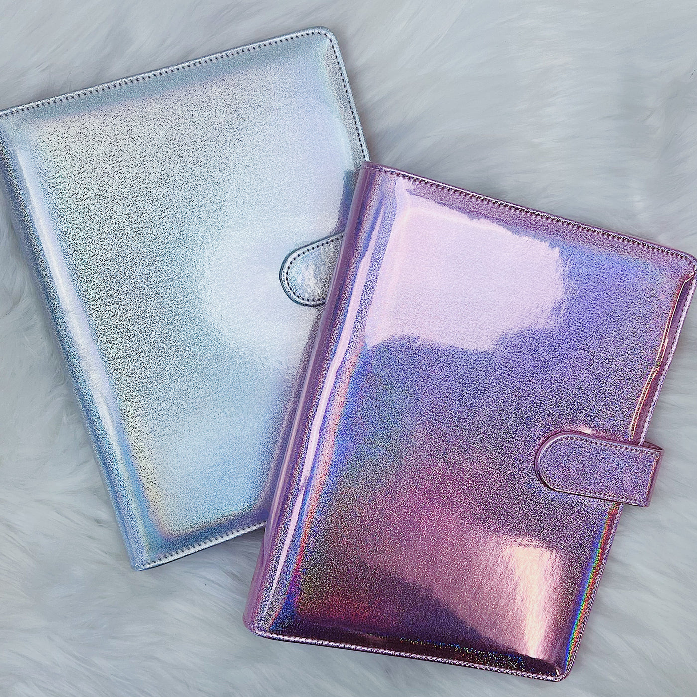 A5 Shiny Holographic Glitter Planner Binder | Choose your Color! | Planner and Sticker Storage