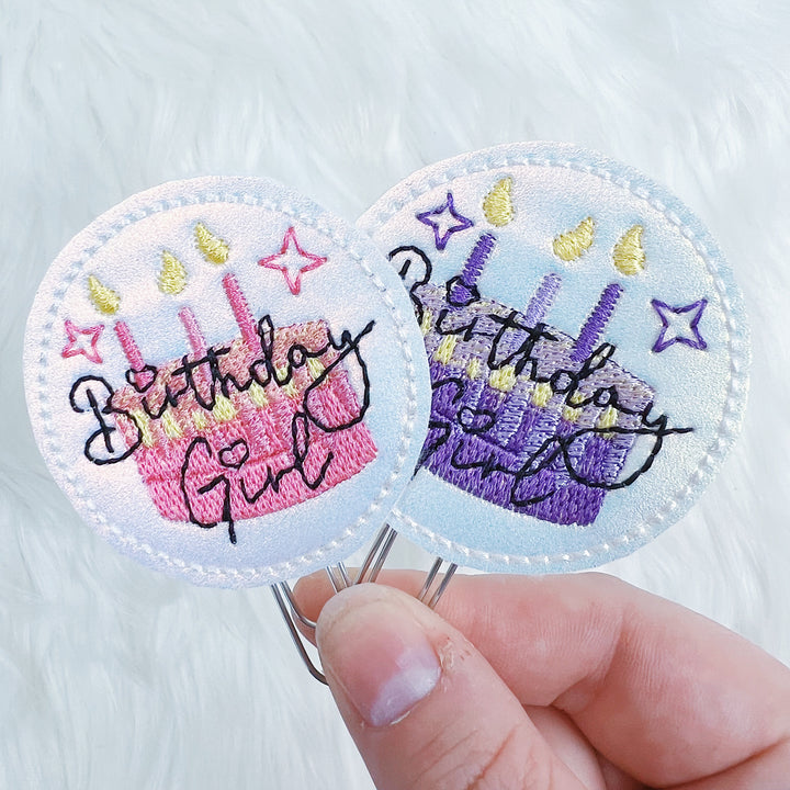 Birthday Girl Feltie Planner Clip | Choose Your Color