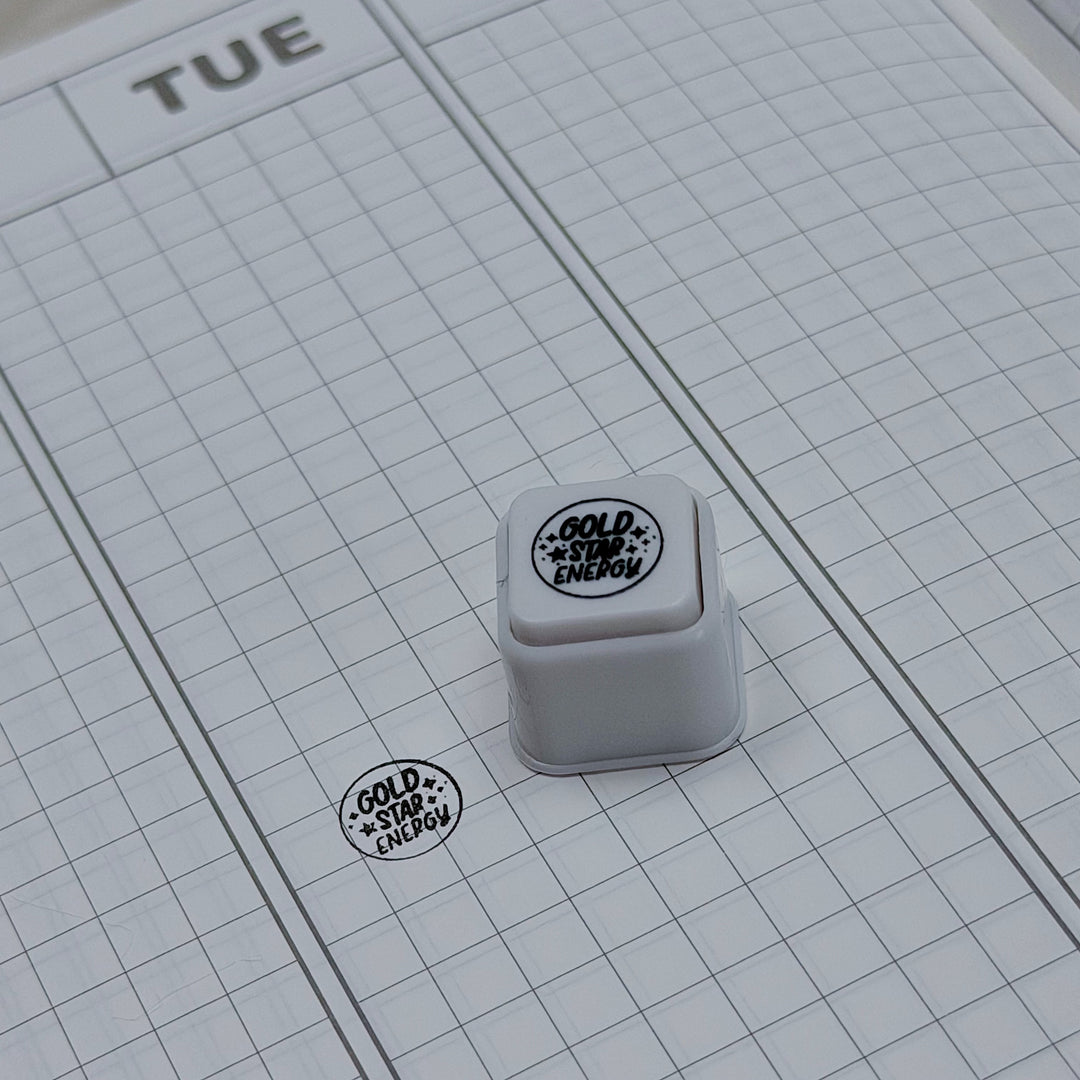 Gold Star Energy Self-Inking Button Stamp