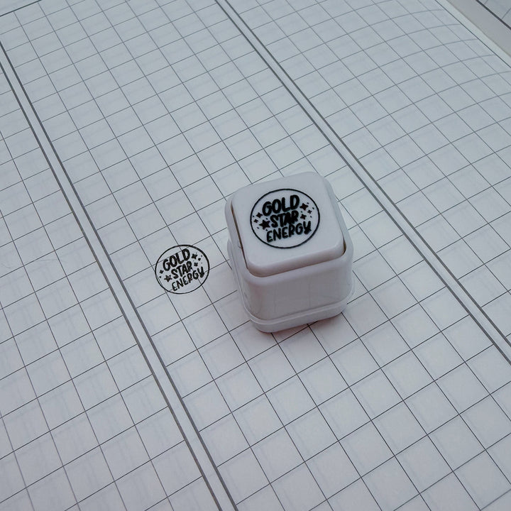 Gold Star Energy Self-Inking Button Stamp