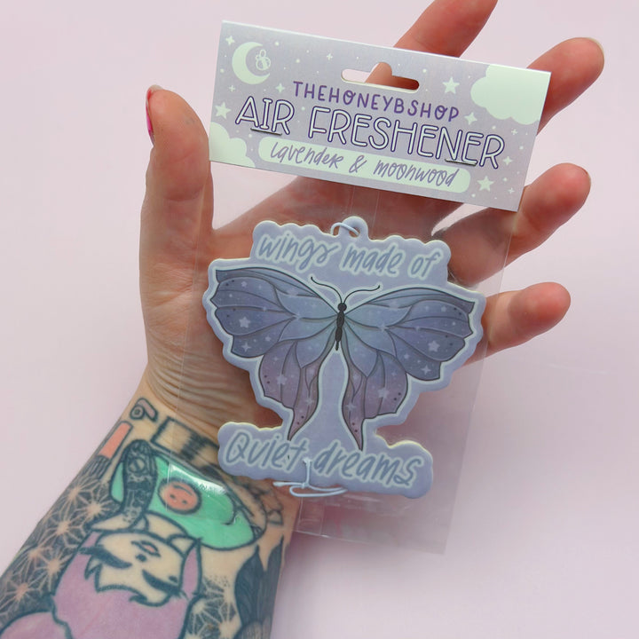 Wings Made of Quiet Dreams Lavender &amp; Moonwood Air Freshener | Cute Car &amp; Space Scented Air Freshener