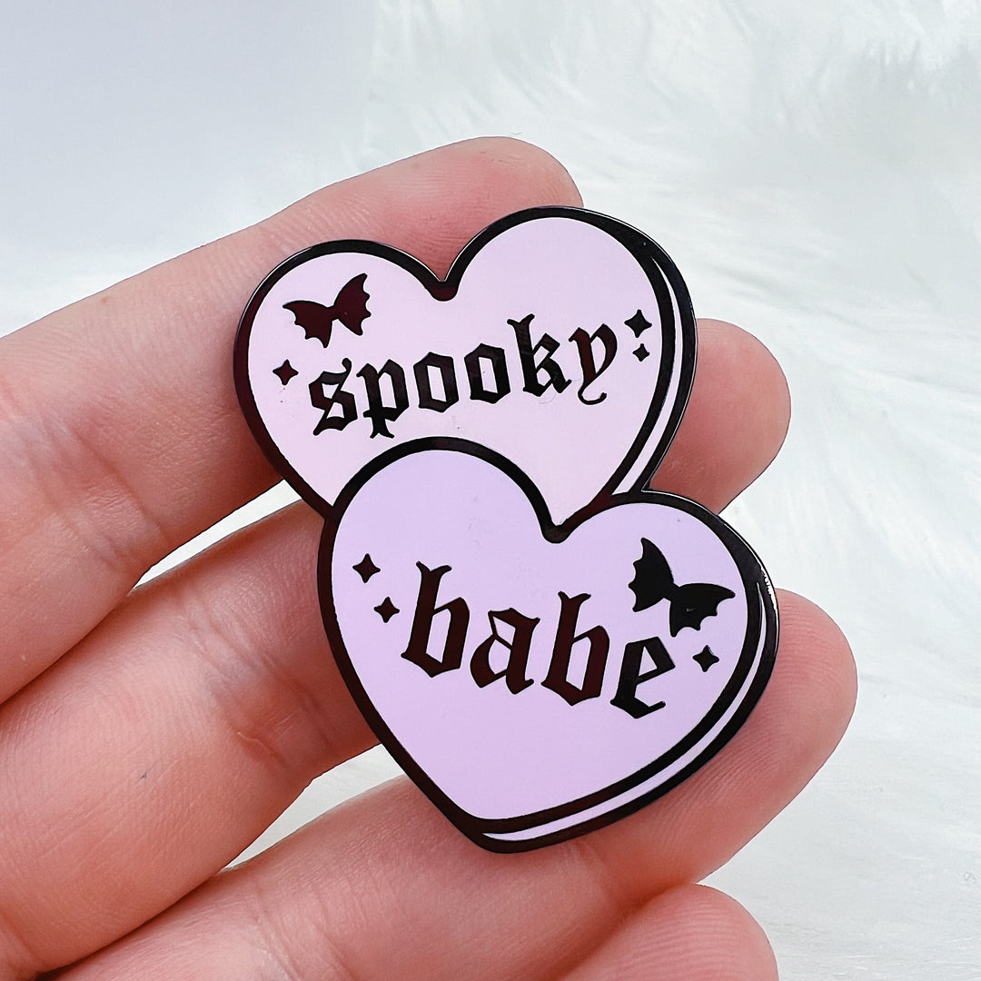 Spooky Babe Enamel Pin | Black Plated