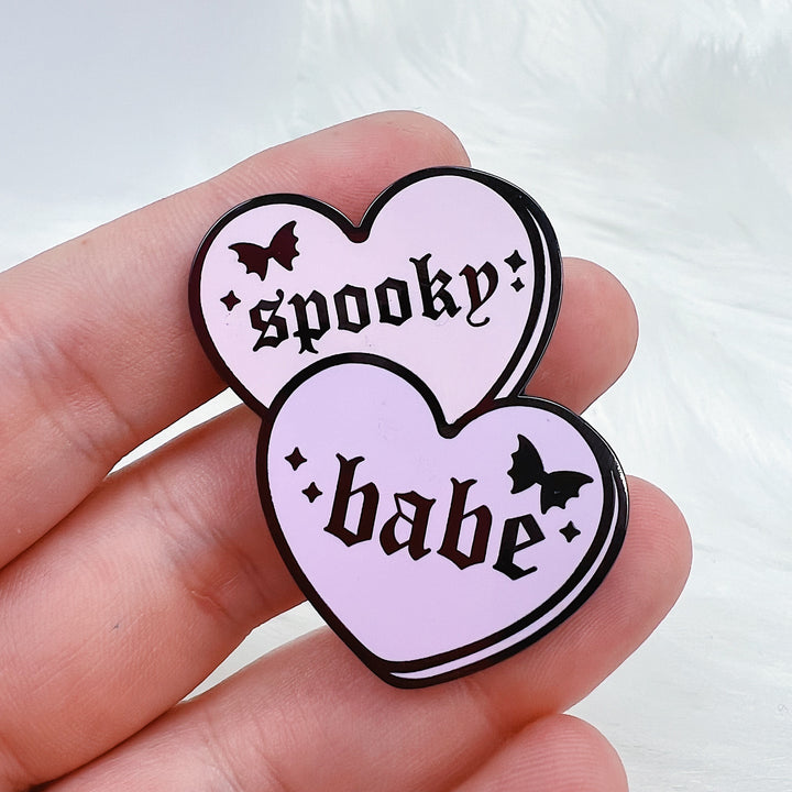 Spooky Babe Enamel Pin | Black Plated