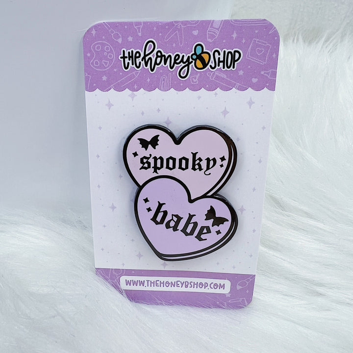 Spooky Babe Enamel Pin | Black Plated