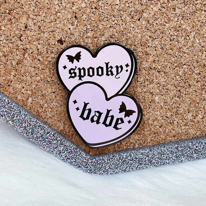 Spooky Babe Enamel Pin | Black Plated