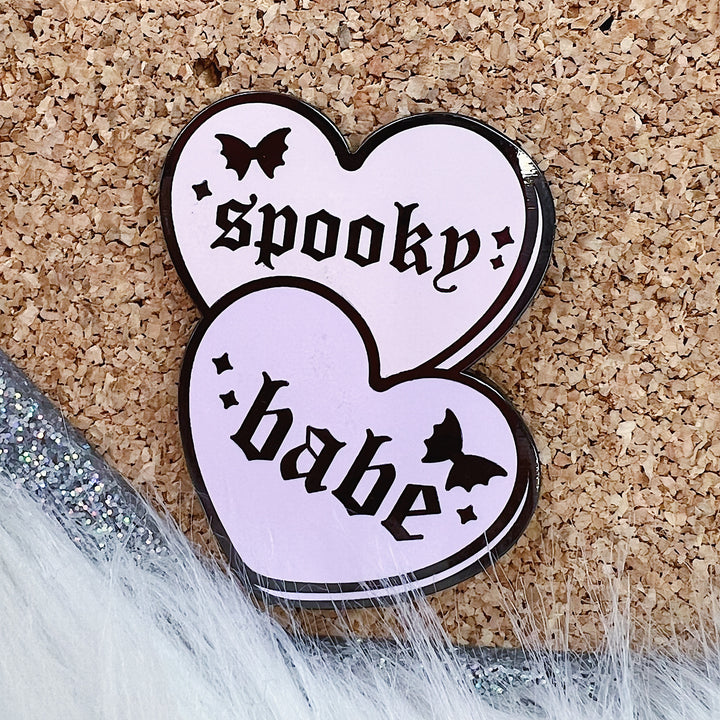 Spooky Babe Enamel Pin | Black Plated