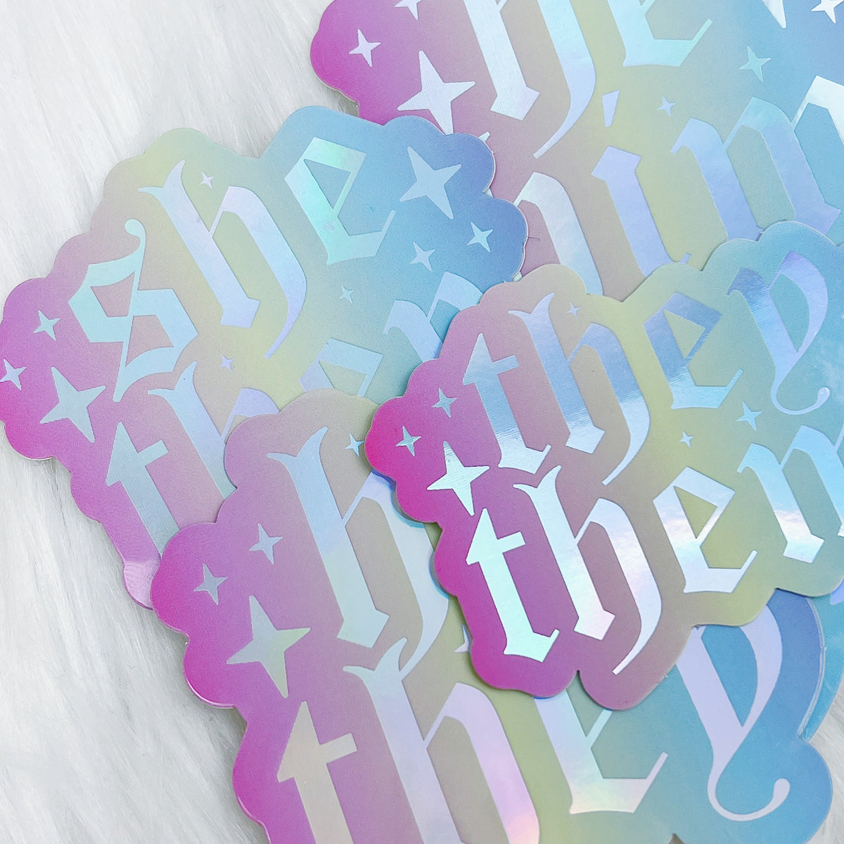 Pronoun Vinyl Sticker Die Cut | Holographic Foiled | Choose Your Pronoun!