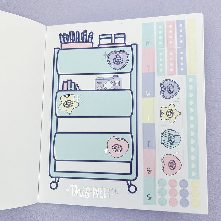 Polly Pocket Sticker Book | Matte Sticker Paper | 10 Pages | Holographic Foiled