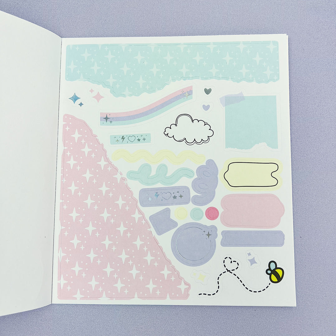 Polly Pocket Sticker Book | Matte Sticker Paper | 10 Pages | Holographic Foiled